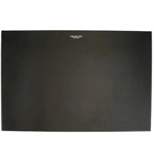 SOTTOMANO DOPPIO IN PELLE F.TO 60X40 SPALDING NERO Foto prodotto